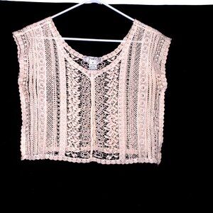 Pinky Beige Knitted Tank Top **